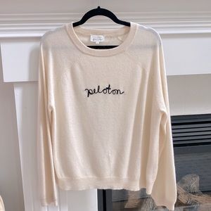 White + Warren x Peloton 100% Cashmere Crewneck Sweater- Size L